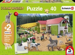 Puzzle Schleich "A la ferme" - 40 pièces