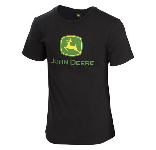 Tee shirt John Deere noir pour adolescent