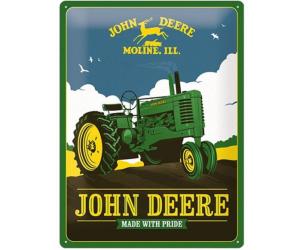 Plaque métallique John Deere "Made With pride"