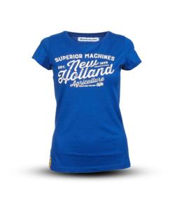 Tee shirt femme New Holland bleu 