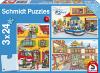  Puzzle "Pompiers & Police" - 3 x 24 pièces