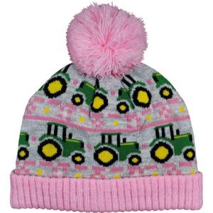 Bonnet enfant John Deere rose 