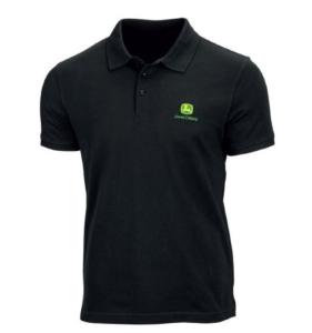 Polo noir John Deere