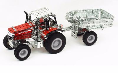 Tracteur Massey Ferguson 7600 avec remorque - Tronico 1/64