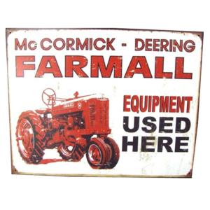 Plaque métallique Mc Cormick Deering