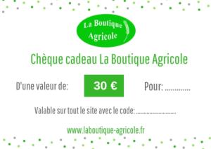Chèque cadeau 30 €