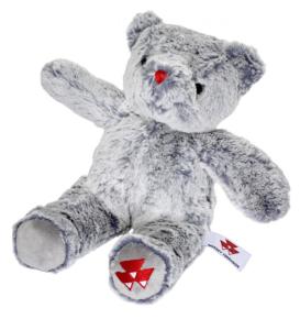 Ours en peluche gris Massey Ferguson 