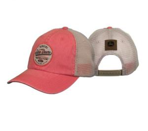 Casquette John Deere rose