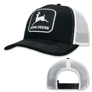 casquette John Deere noire et blanche
