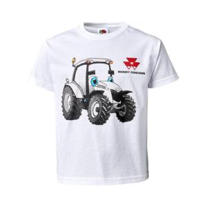 Tee shirt Massey Ferguson blanc pour enfant 