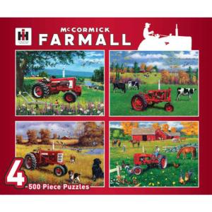 Lot de 4 puzzles de 500 pièces Farmall