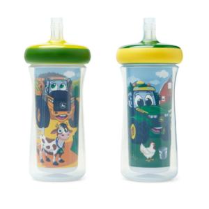 Lot de 2 gobelets d'apprentissage John Deere