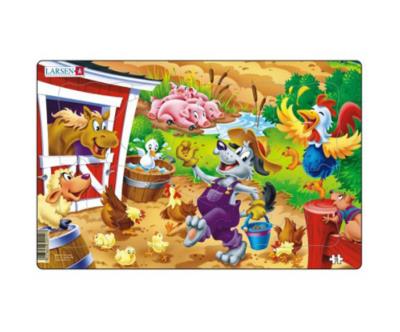 Puzzle "le loup et les animaux de la ferme"