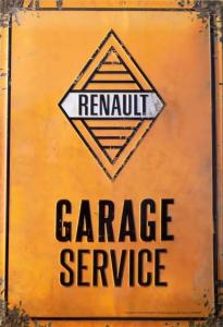 Plaque Renault Garage Service XL