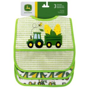 Lot de 3 bavoirs John Deere