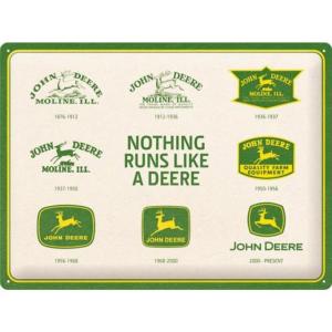 Plaque John Deere 150 ans d'évolution du logo