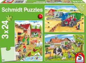 Puzzle "à la campagne" - 3 x 24 pièces