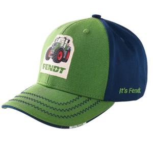 Casquette Fendt enfant bleue et verte