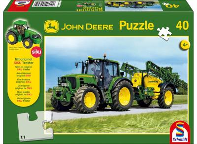 Puzzle John Deere 6630 avec pulvé + Tracteur Siku