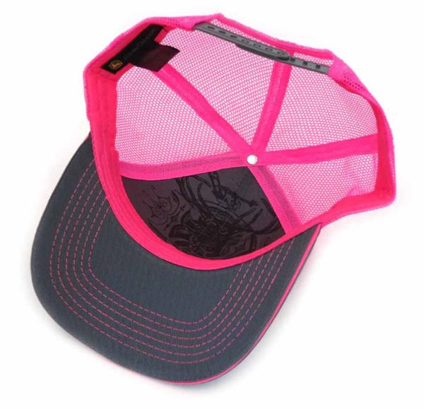 Casquette John Deere rose et grise