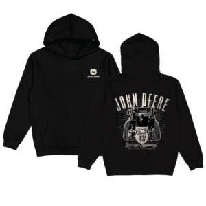 Sweat John Deere noir tracteur 