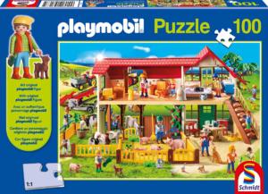 Puzzle Playmobil 100 pièces + 1 figurine