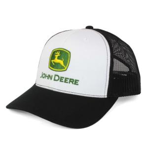 Casquette John Deere blanche et noire