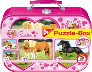 Coffret de puzzles chevaux