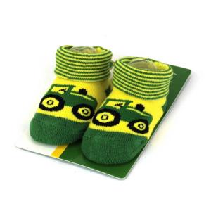 Chaussettes bébé John Deere jaune et verte