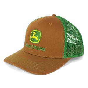 Casquette John Deere marron et verte