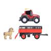 Jouet tracteur Massey Ferguson avec remorque et cheval