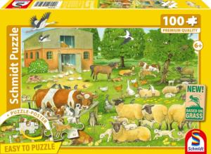 Puzzle famille d'animaux - 100 pièces