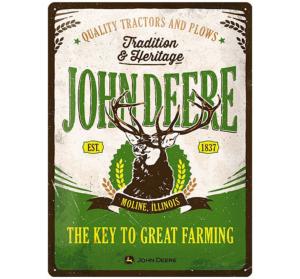 Plaque John Deere "tradition & héritage"