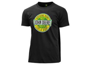 Tee shirt John Deere noir agriculture