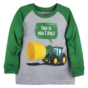 Tee shirt enfant John Deere tracteur à fourches