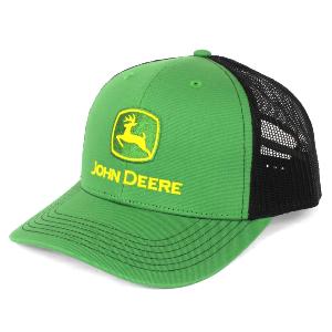 Casquette John Deere verte et noire filet