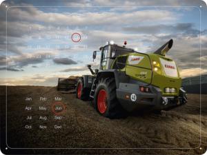 Plaque calendrier Claas Torion